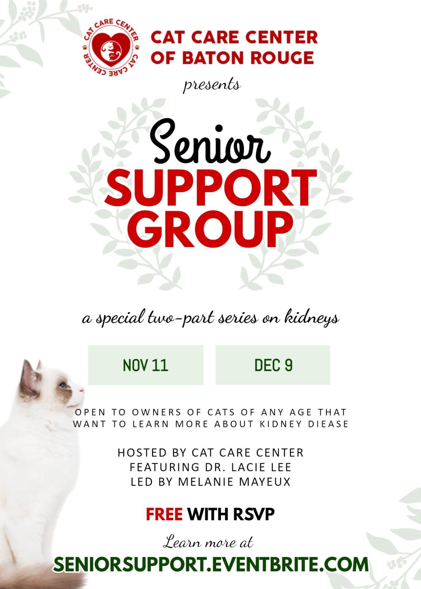 Senior Support group event cat baton rouge 
