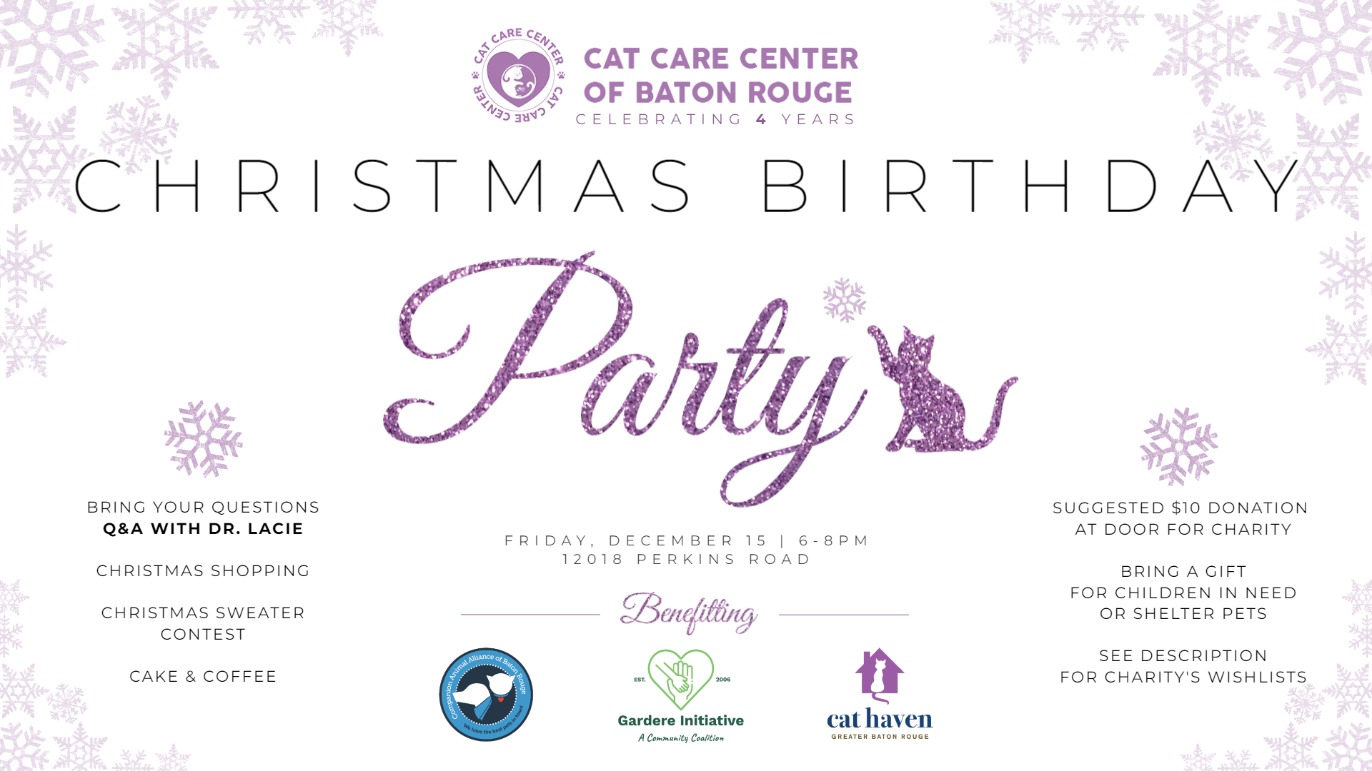 2023 Christmas Birthday Party at Cat Care Center