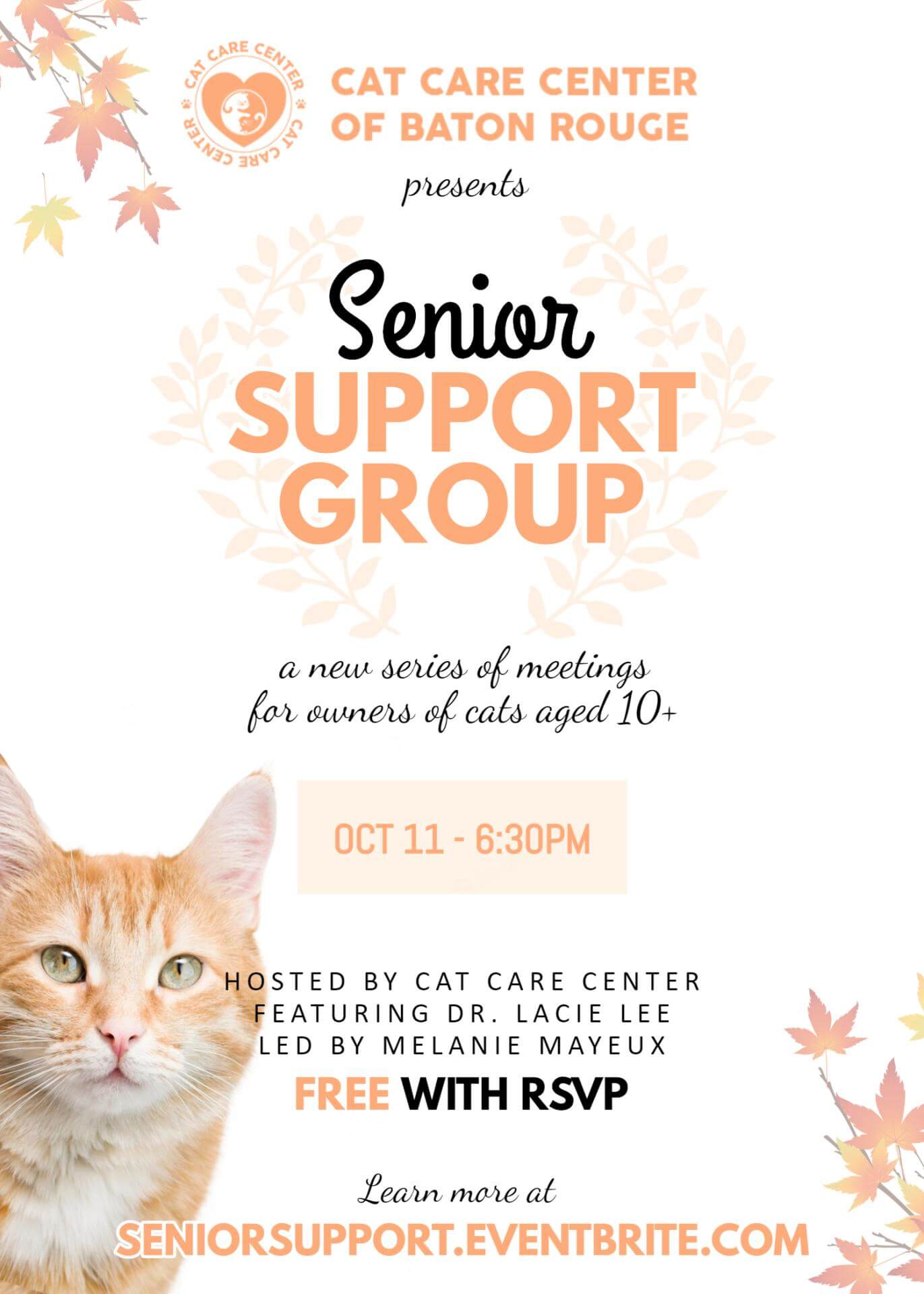 Cat Care Center of Baton Rouge Senior Support Group Event 